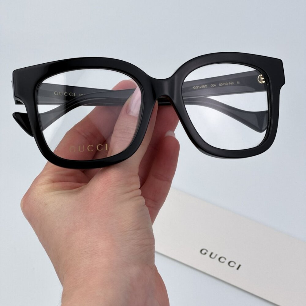 Gucci Women BRAND NEW Eyeglasses Black Square GG1258O 004 - Picture 2 of 13